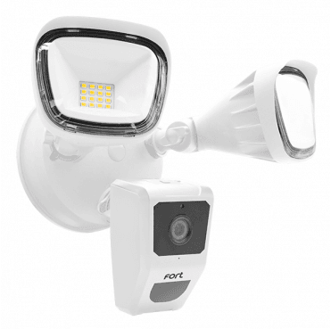 ECSPCAMSLW Full IP65 1080P HD Live View and Recording WI-FI Smart Security Camera with Lights in White