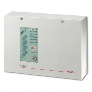 MAG4 4 Zone Fire Panel in a Metal Casing