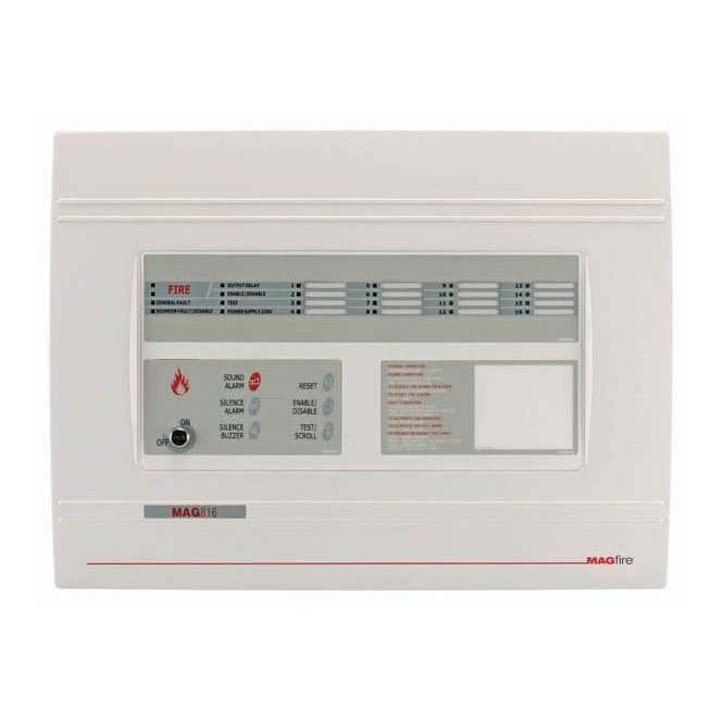 ESP MAG816 8 Zone Fire Panel Expandable to 16 Zones in a Metal Casing