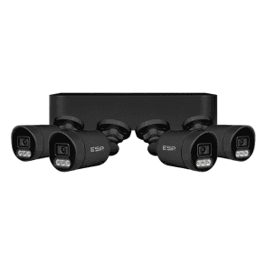 RC24KBB 4 Channel 1TB NVR with 4x 2MP 2.8mm IP PoE Bullet Cameras in Black