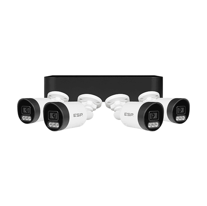 ESP RC24KBW 4 Channel 1TB NVR with 4x 2MP 2.8mm IP PoE Bullet Cameras in White
