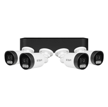 RC24KBW 4 Channel 1TB NVR with 4x 2MP 2.8mm IP PoE Bullet Cameras in White
