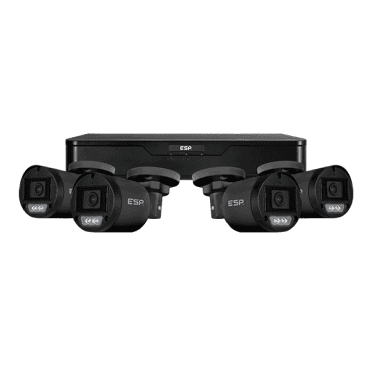 RCKBB 4 Channel 1TB DVR with 4x 2MP 2.8mm HD Bullet Cameras in Black