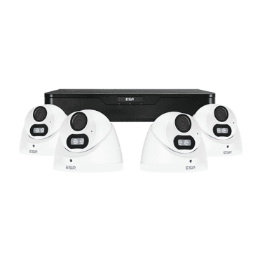 RCKTW 4 Channel 1TB DVR with 4x 2MP 2.8mm HD Dome Cameras in White