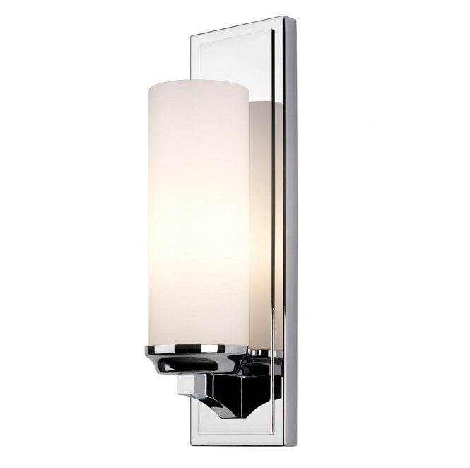 Feiss FE-AMALIA1-LBATH Amalia IP44 1 Light Large Wall Light in a Polished Chrome Finish
