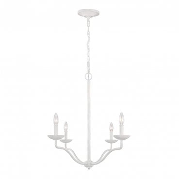 FE-ANNIE4-PSW Annie 4 Light Chandelier in a Textured Plaster White Finish