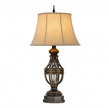 FE-AUGUSTINE-TL Augustine 1 Light Table Lamp in an Antique Brown Finish