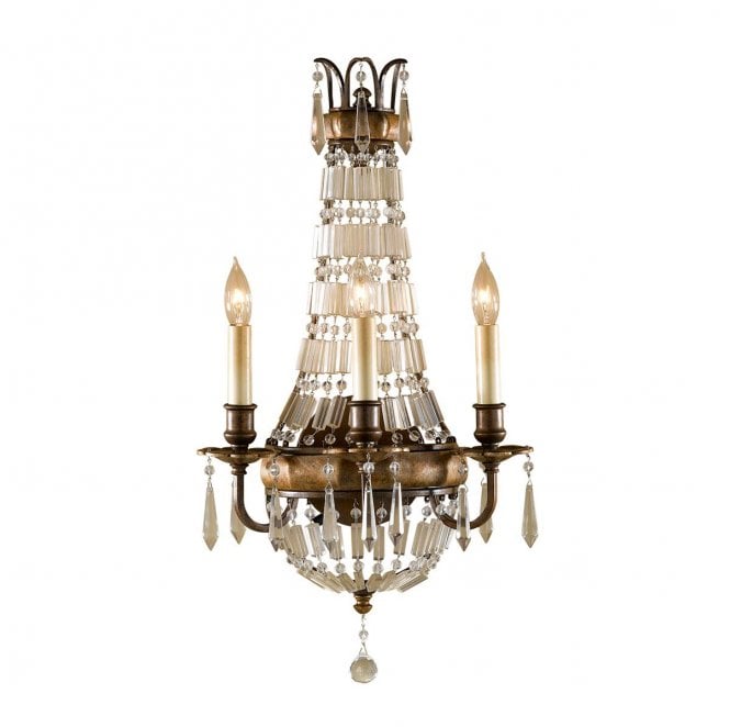 Feiss FE-BELLINI-W3 Bellini 3 Light Wall Light in an Oxidized and British Bronze Finish