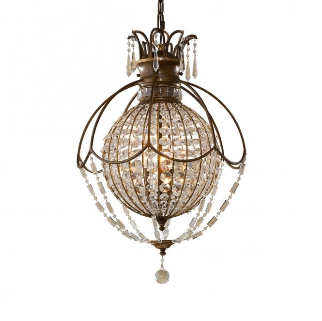 Feiss FE-BELLINI3 Bellini 3 Light Chandelier in an Oxidized and British Bronze Finish