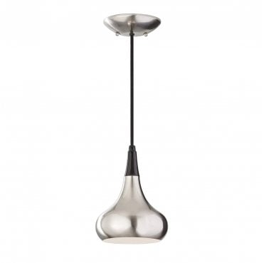 FE-BESO-P-S-BS Beso 1 Light Mini Pendant in a Brushed Steel Finish