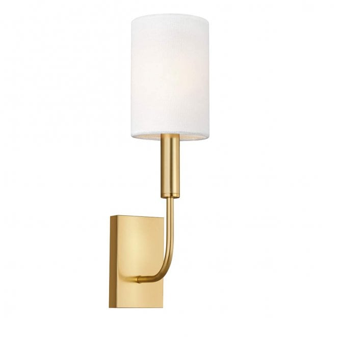 Feiss FE-BRIANNA1-BB Brianna 1 Light Wall Light in a Burnished Brass Finish