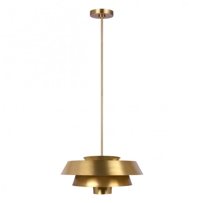 Feiss FE-BRISBIN-BB Brisbin 1 Light Pendant in a Burnished Brass Finish