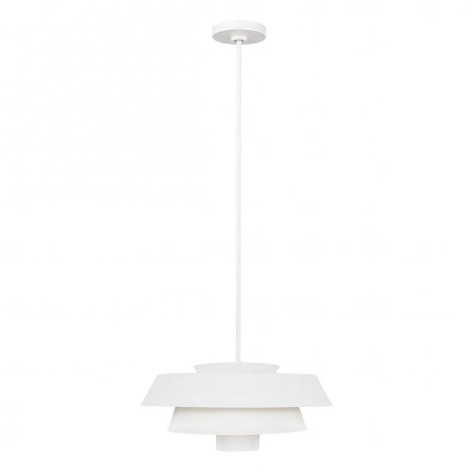 Feiss FE-BRISBIN-MW Brisbin 1 Light Pendant in a Matt White Finish