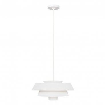 FE-BRISBIN-MW Brisbin 1 Light Pendant in a Matt White Finish