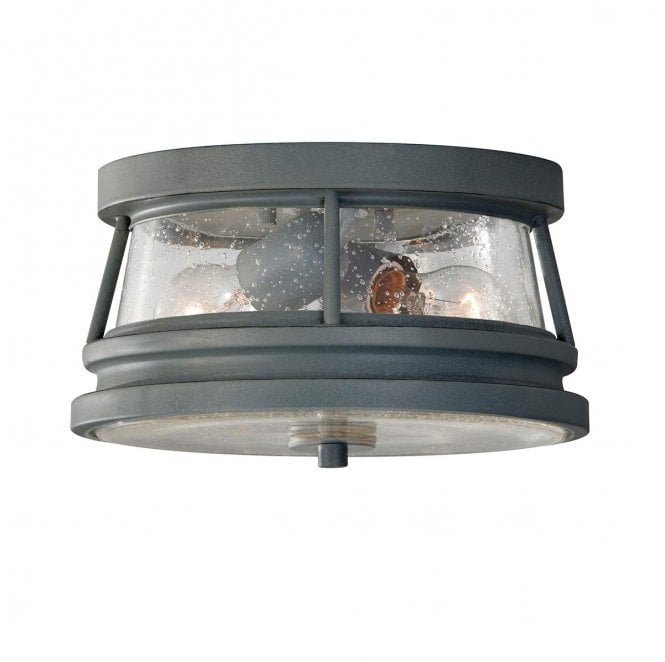 Feiss FE-CHELSEAHBR-F Chelsea Harbor Outdoor IP44 2 Light Flush Lantern in a Storm Cloud Finish