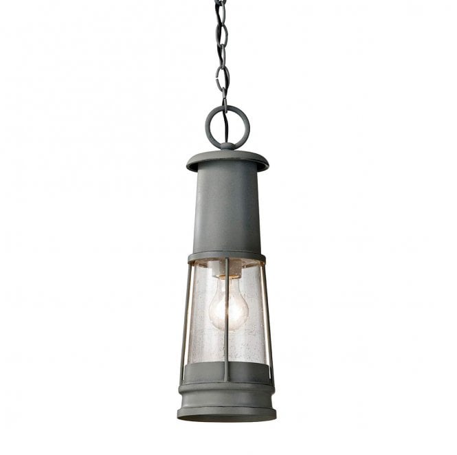 Feiss FE-CHELSEAHBR8 Chelsea Harbor Outdoor IP23 1 Light Chain Lantern in a Storm Cloud Finish