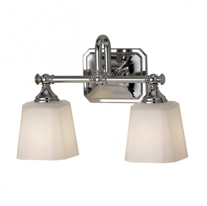 Feiss FE-CONCORD2-BATH Concord IP44 2 Light Wall Light in a Polished Chrome Finish
