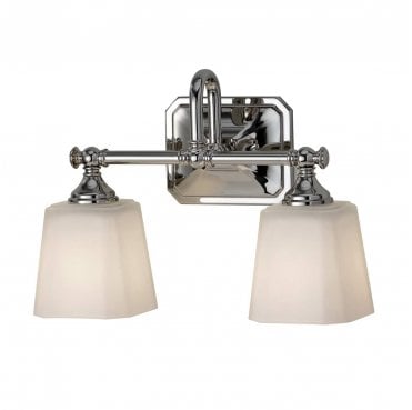 FE-CONCORD2-BATH Concord IP44 2 Light Wall Light in a Polished Chrome Finish