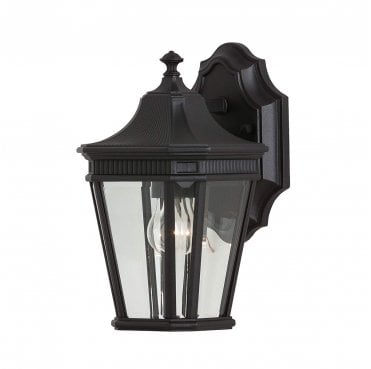 FE-COTSLN2-S-BK Cotswold Lane Outdoor IP44 1 Light Small Wall Lantern in a Black Finish