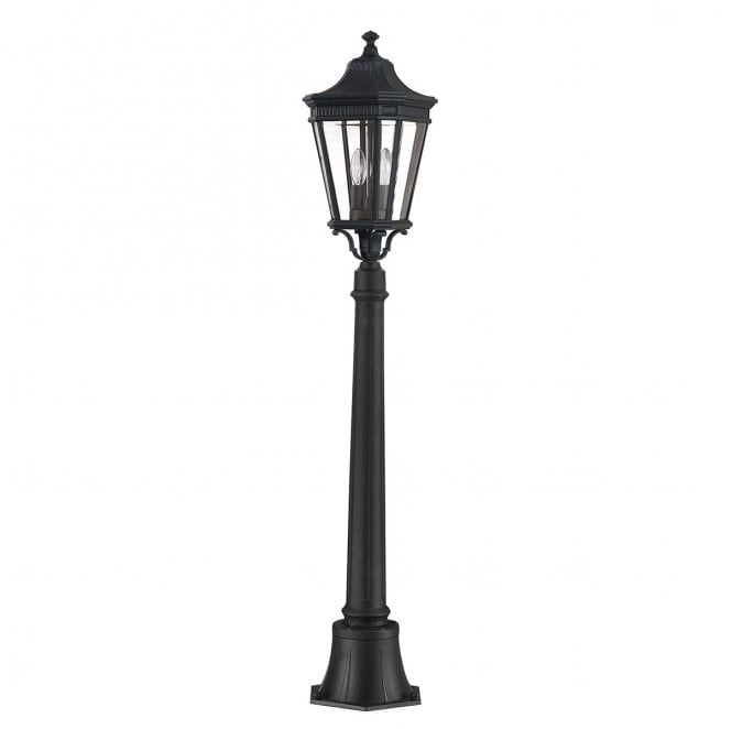 Feiss FE-COTSLN4-M-BK Cotswold Lane Outdoor IP44 2 Light Medium Pillar in a Black Finish