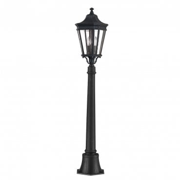 FE-COTSLN4-M-BK Cotswold Lane Outdoor IP44 2 Light Medium Pillar in a Black Finish