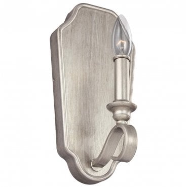 FE-DEWITT1 DeWitt 1 Light Wall Light in a Sunrise Silver Finish