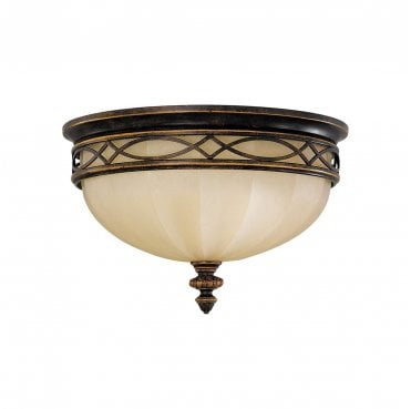 FE-DRAWING-ROOM-FB Drawing Room 3 Light Flush in a Walnut Finish