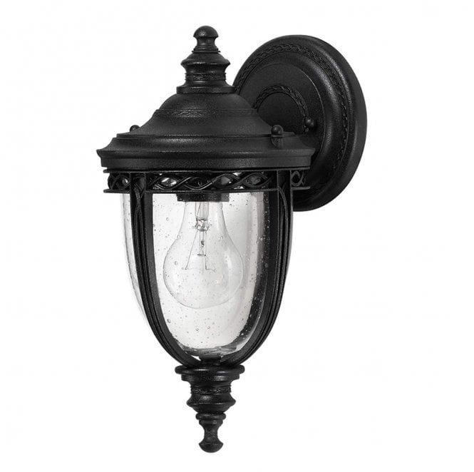 Feiss FE-EB2-S-BLK English Bridle Outdoor IP44 1 Light Small Wall Lantern in a Black Finish