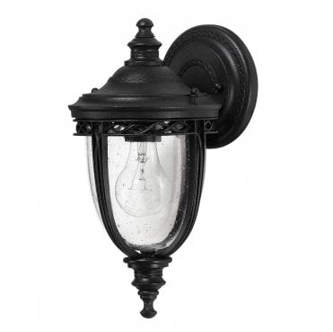 FE-EB2-S-BLK English Bridle Outdoor IP44 1 Light Small Wall Lantern in a Black Finish