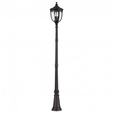 FE-EB5-L-BLK English Bridle Outdoor IP44 3 Light Large Lamp Post in a Black Finish