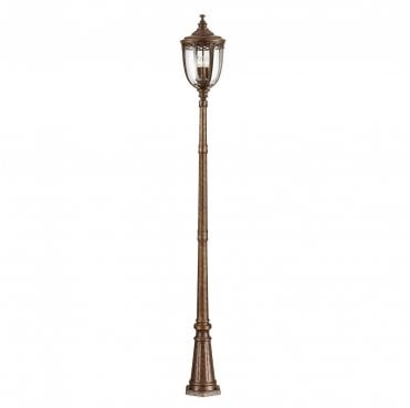 FE-EB5-L-BRB English Bridle Outdoor IP44 3 Light Large Lamp Post in a British Bronze Finish