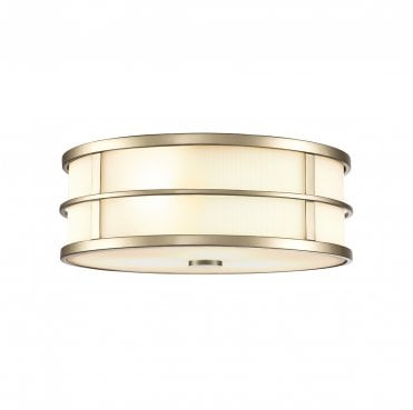 FE-FUSION-F-PNBR Fusion 3 Light Flush Light in a Painted Natural Brass Finish