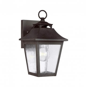 FE-GALENA2-S-SBL Galena Outdoor IP44 1 Light Small Wall Lantern in a Sable Finish