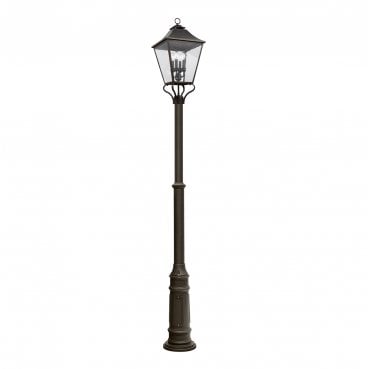 FE-GALENA5-XL-SBL Galena Outdoor IP44 4 Light Lamp Post in a Sable Finish