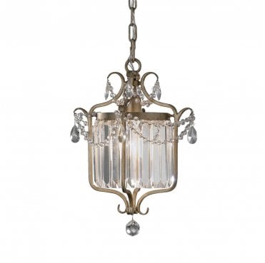 FE-GIANNA1C Gianna 1 Light Pendant in a Gilded Silver Finish