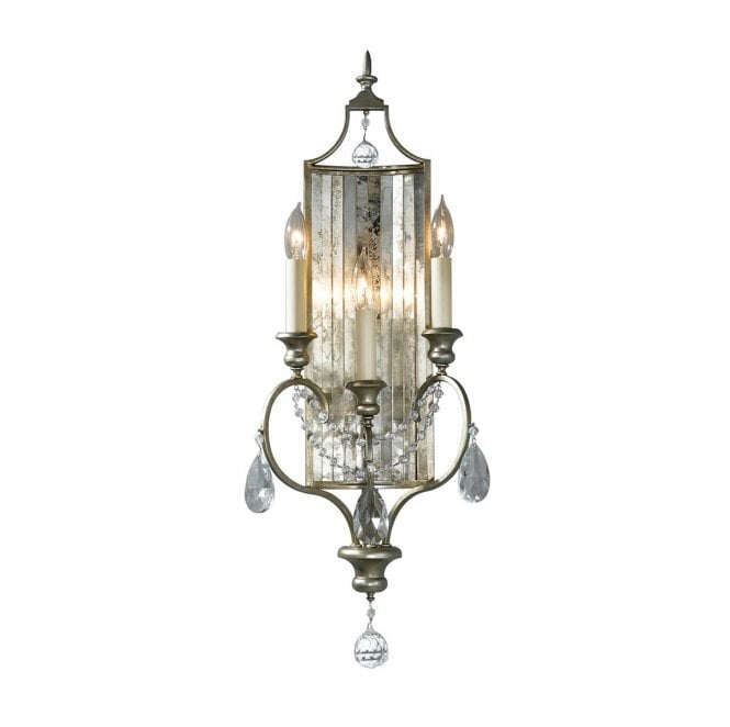 Feiss FE-GIANNA3W Gianna 3 Light Wall Light in a Gilded Silver Finish