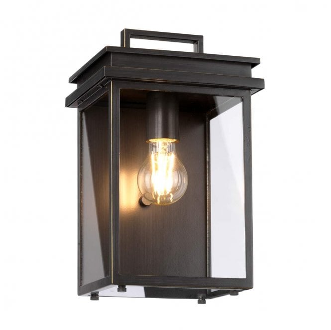 Feiss FE-GLENVIEW-M Glenview Outdoor IP44 1 Light Wall Lantern in an Antique Bronze Finish