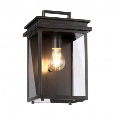 FE-GLENVIEW-M Glenview Outdoor IP44 1 Light Wall Lantern in an Antique Bronze Finish