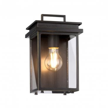 FE-GLENVIEW-S Glenview Outdoor IP44 1 Light Wall Lantern in an Antique Bronze Finish