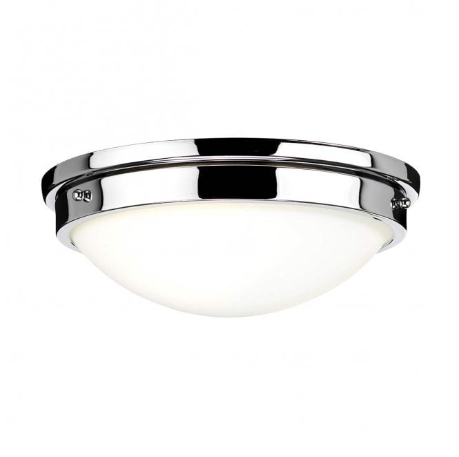 Feiss FE-GRAVITY-F-PC Gravity 2 Light Flush Light in a Polished Chrome Finish