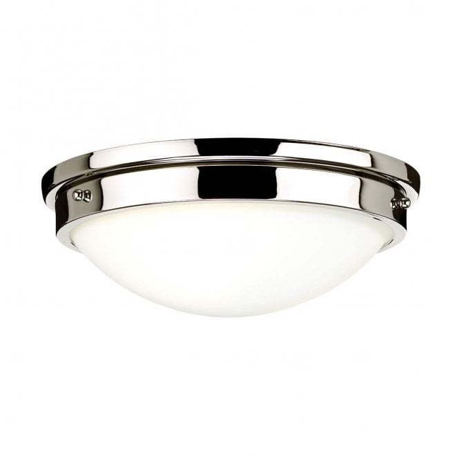 Feiss FE-GRAVITY-F-PN Gravity 2 Light Flush Light in a Polished Nickel Finish