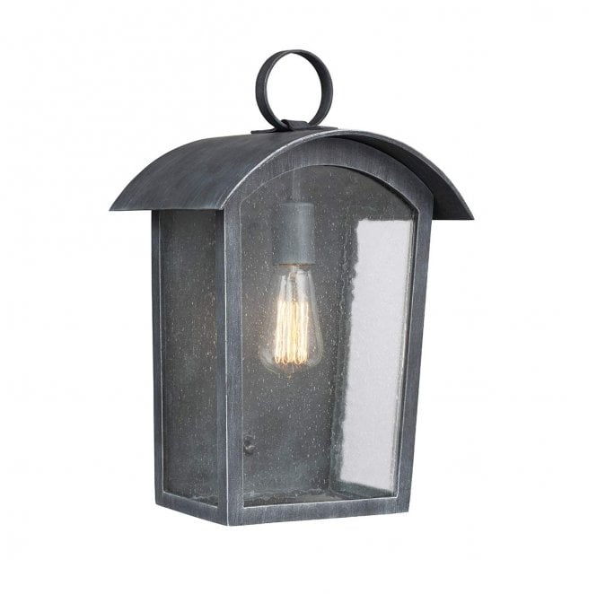 Feiss FE-HODGES-L Hodges Outdoor IP44  Large Wall Lantern in an Ash Black Finish