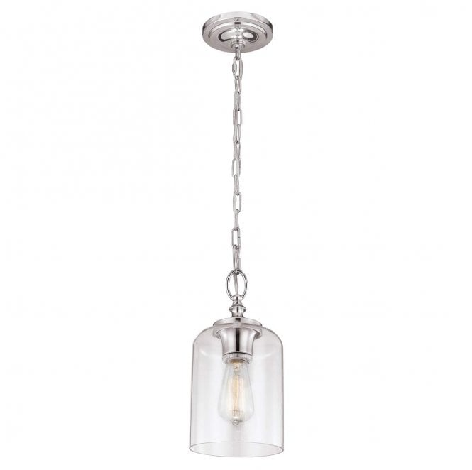 Feiss FE-HOUNSLOW-P-PN Hounslow 1 Light Pendant in a Polished Nickel Finish