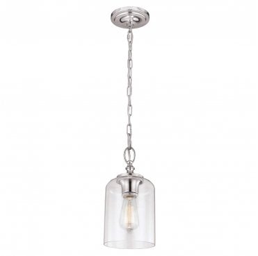 FE-HOUNSLOW-P-PN Hounslow 1 Light Pendant in a Polished Nickel Finish