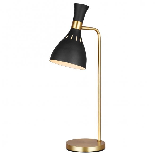 Feiss FE-JOAN-TL-MB Joan 1 Light Table Lamp in a Midnight Black and Burnished Brass Finish