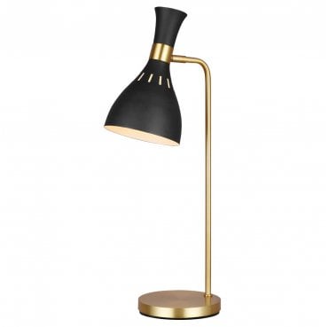 FE-JOAN-TL-MB Joan 1 Light Table Lamp in a Midnight Black and Burnished Brass Finish