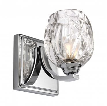 FE-KALLI1-BATH Kalli IP44 1 Light Wall Light in a Polished Chrome Finish