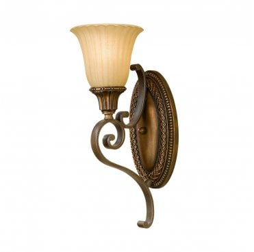 FE-KELHAM-HALL1 Kelham Hall 1 Light Wall Light in a Firenze Gold and British Bronze Finish