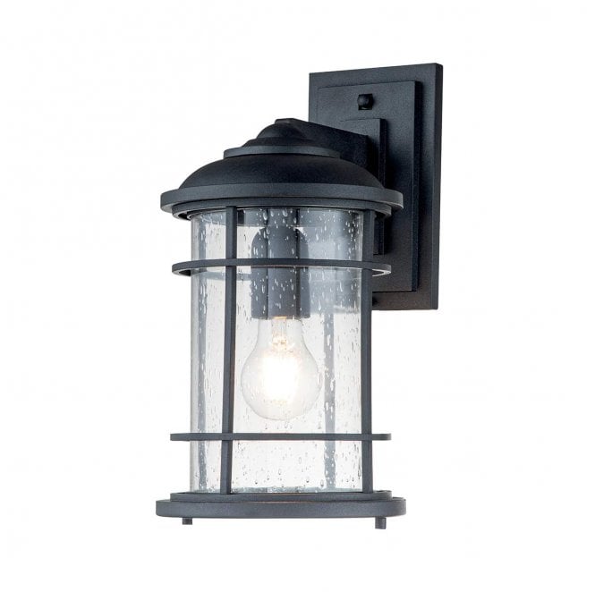 Feiss FE-LIGHTHOUSE2-M-BLK Lighthouse Outdoor IP44 1 Light Medium Wall Lantern in a Textured Black Finish