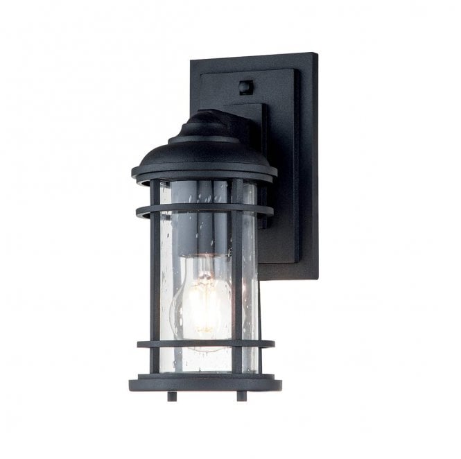 Feiss FE-LIGHTHOUSE2-S-BLK Lighthouse Outdoor IP44 1 Light Small Wall Lantern in a Textured Black Finish
